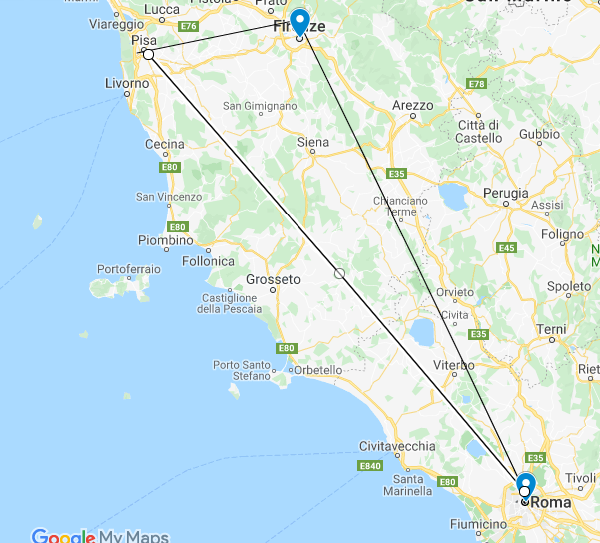 Tour from Rome to Florence and Pisa by train 3D till October 2021 Top One